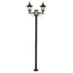 Κολώνα κήπου LP-400ΕΒ 2Φ BRONZE 200cm ΚΑΡΑΒΟΛΟΣ  ΙΣΤΟΣ Heronia – 23-0010