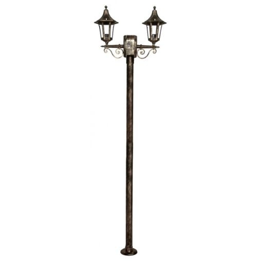 Κολώνα κήπου LP-400ΕΒ 2Φ BRONZE 200cm ΚΑΡΑΒΟΛΟΣ  ΙΣΤΟΣ Heronia – 23-0010