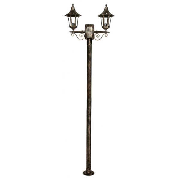 Κολώνα κήπου LP-400ΕΒ 2Φ BRONZE 200cm ΚΑΡΑΒΟΛΟΣ  ΙΣΤΟΣ Heronia – 23-0010
