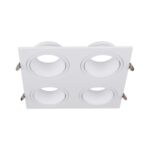 Χωνευτό φωτιστικό Spot 4xGU10 τετράγωνο λευκό V-TAC – 23003