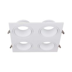 Χωνευτό φωτιστικό Spot 4xGU10 τετράγωνο λευκό V-TAC – 23003