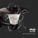 Επιτοίχιο Φωτιστικό LED 15W 4000K IP65 Μαύρου Χρώματος Ηλιακό με Ανιχνευτή V-TAC – 23004