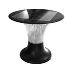 Φωτιστικό Δαπέδου Κήπου LED 15W 4000K IP65 Μαύρου Χρώματος Ηλιακό με Ανιχνευτή V-TAC – 23005