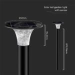 Φωτιστικό Κολωνάκι Κήπου LED 15W 4000K Ηλιακό με Ανιχνευτή κίνησης Μαύρου Χρώματος IP65 V-TAC – 23006