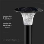 Φωτιστικό Κολωνάκι Κήπου LED 15W 4000K Ηλιακό με Ανιχνευτή κίνησης Μαύρου Χρώματος IP65 V-TAC – 23006