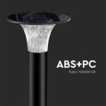 Φωτιστικό Κολωνάκι Κήπου LED 15W 4000K Ηλιακό με Ανιχνευτή κίνησης Μαύρου Χρώματος IP65 V-TAC – 23006