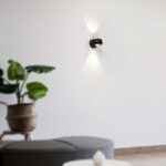 LED απλίκα Up-Down 10W 3000K θερμό λευκό με μαύρο σώμα V-TAC – 23007