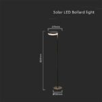 LED ηλιακό φωτιστικό κήπου δαπέδου 2W IP54 θερμό λευκό 3000Κ με μαύρο σώμα V-TAC – 23011