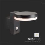 Επιτοίχιο Φωτιστικό τοίχου LED 1.8W 3000Κ Μαύρου Χρώματος IP54 Ηλιακό με Ανιχνευτή V-TAC – 23016
