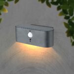 Επιτοίχιο Φωτιστικό LED 0.8W 3000Κ Μαύρου Χρώματος IP54 Ηλιακό με Ανιχνευτή V-TAC – 23017