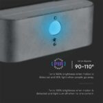 Επιτοίχιο Φωτιστικό LED 0.8W 3000Κ Μαύρου Χρώματος IP54 Ηλιακό με Ανιχνευτή V-TAC – 23017