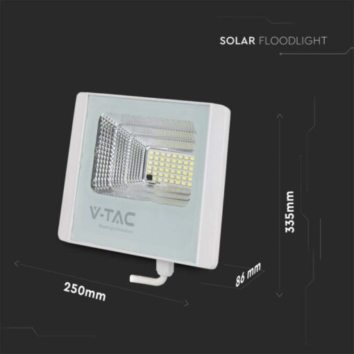 LED ηλιακός προβολέας 35W φυσικό λευκό 4000K με λευκό σώμα V-TAC – 10410
