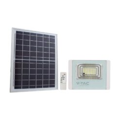 LED ηλιακός προβολέας 35W ψυχρό λευκό 6400K με λευκό σώμα V-TAC – 23019