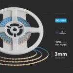 Ταινία LED SMD2835 DC:24V IP20 8W/m 6500K ψυχρό λευκό 3mm V-TAC – 23026