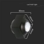 Απλίκα Up-Down LED 2W 3000K Μαύρου Χρώματος V-TAC – 23028