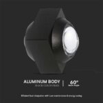 Απλίκα Up-Down LED 2W 4000K Μαύρου Χρώματος V-TAC – 23030