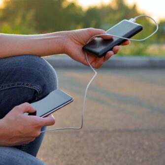 Power bank 10000mAh γκρι 2 USB + Type-C V-TAC – 23037