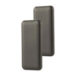 Power bank 10000mAh γκρι 2 USB + Type-C V-TAC – 23037