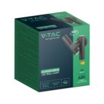 Απλίκα Τοίχου LED 6W 3000K Μαύρου Χρώματος IP44 V-TAC – 10473
