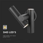 Απλίκα Τοίχου LED 6W 3000K Μαύρου Χρώματος IP44 V-TAC – 10473
