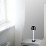 Επιτραπέζιο Επαναφορτιζόμενο Φωτιστικό LED 3W 3000K Dimmable Μαύρου Χρώματος V-TAC – 23095VT