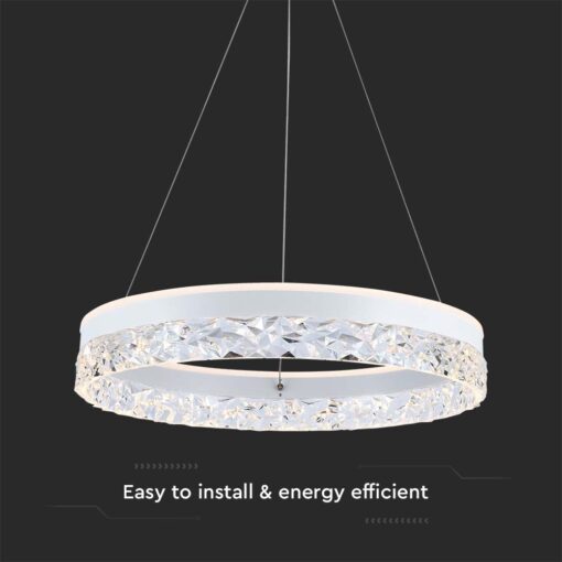 Κρεμαστό Φωτιστικό LED 25W 3000K Λευκού Χρώματος V-TAC – 23099VT