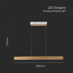 Κρεμαστό Φωτιστικό LED 12W 4000K Ξύλινου Χρώματος V-TAC – 23100VT