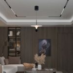 Κρεμαστό Φωτιστικό LED 9W 3000K Προσαρμοσμένο Ύψος Λευκού και Μαύρου Χρώματος V-TAC – 23101VT