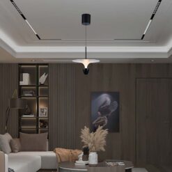 Κρεμαστό Φωτιστικό LED 9W 3000K Προσαρμοσμένο Ύψος Λευκού και Μαύρου Χρώματος V-TAC – 23101VT