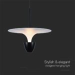 Κρεμαστό Φωτιστικό LED 9W 3000K Προσαρμοσμένο Ύψος Λευκού και Μαύρου Χρώματος V-TAC – 23101VT