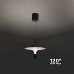 Κρεμαστό Φωτιστικό LED 9W 3000K Προσαρμοσμένο Ύψος Λευκού και Μαύρου Χρώματος V-TAC – 23101VT