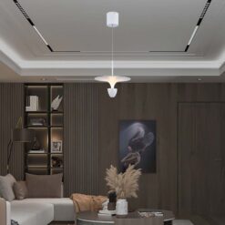 Κρεμαστό Φωτιστικό LED 9W 3000K Λευκού Χρώματος το Ύψος Προσαρμόζεται V-TAC – 23102VT