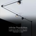 LED φωτιστικό spot για Υφασμάτινο καλώδιο 12W 3000K Μαύρου Χρώματος V-TAC – 23104