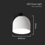 LED φωτιστικό για υφασμάτινο καλώδιο 12W 3000K Λευκού Χρώματος V-TAC – 23107