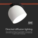 LED φωτιστικό για υφασμάτινο καλώδιο 12W 3000K Λευκού Χρώματος V-TAC – 23107