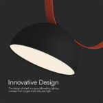 LED φωτιστικό για υφασμάτινο καλώδιο 20W 3000K Μαύρου Χρώματος V-TAC – 23109