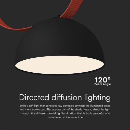 LED φωτιστικό για υφασμάτινο καλώδιο 20W 3000K Μαύρου Χρώματος V-TAC – 23109