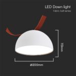 LED φωτιστικό για υφασμάτινο καλώδιο 20W 3000K φυσικό λευκό με λευκό σώμα V-TAC – 23110