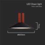 LED φωτιστικό για υφασμάτινο καλώδιο 20W 3000K φυσικό λευκό με μαύρο σώμα V-TAC – 23111
