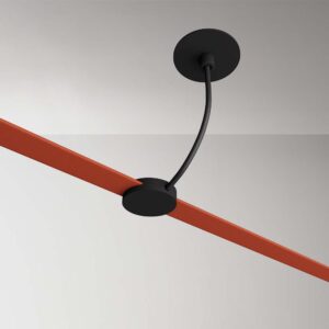 Στρογγυλή ροζέτα με τροφοδοσία για υφασμάτινο καλώδιο χωνευτή μαύρη V-TAC – 23131