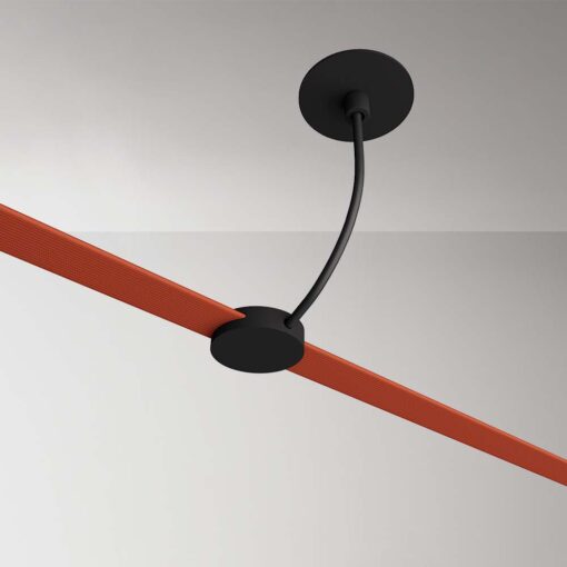 Στρογγυλή ροζέτα με τροφοδοσία για υφασμάτινο καλώδιο χωνευτή μαύρη V-TAC – 23131