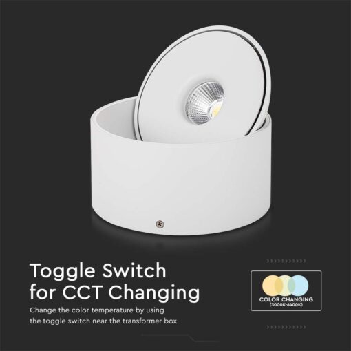 Φωτιστικό Οροφής COB 20W 3 σε 1 CCT Λευκού Χρώματος V-TAC – 23155