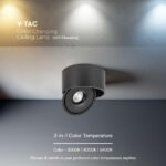 Φωτιστικό Οροφής COB 20W 3 σε 1 CCT Μαύρου Χρώματος V-TAC – 23156
