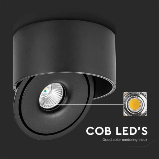 Φωτιστικό Οροφής COB 28W 3 σε 1 CCT Μαύρου Χρώματος V-TAC – 23158