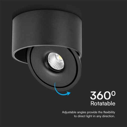 Φωτιστικό Οροφής COB 28W 3 σε 1 CCT Μαύρου Χρώματος V-TAC – 23158