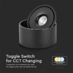 Φωτιστικό Οροφής COB 28W 3 σε 1 CCT Μαύρου Χρώματος V-TAC – 23158