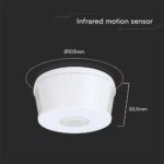 Ανιχνευτής κίνησης οροφής Infrared Max 500W λευκός IP20 V-TAC – 23162