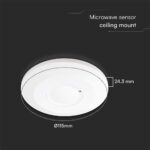 Ανιχνευτής κίνησης οροφής Infrared Max 1000W λευκός IP20 V-TAC – 23163