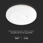 Ανιχνευτής κίνησης οροφής Infrared Max 1000W λευκός IP20 V-TAC – 23163