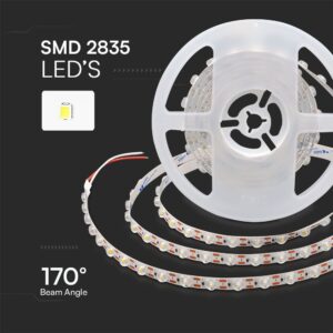 LED Ταινία 16.5W 24V V-TAC 1320lm/m Θερμό 3000K 5m – 23334